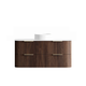 Otti Havana 1200 Sable Walnut Fluted Wall Hung Curve Vanity With Pure White Top