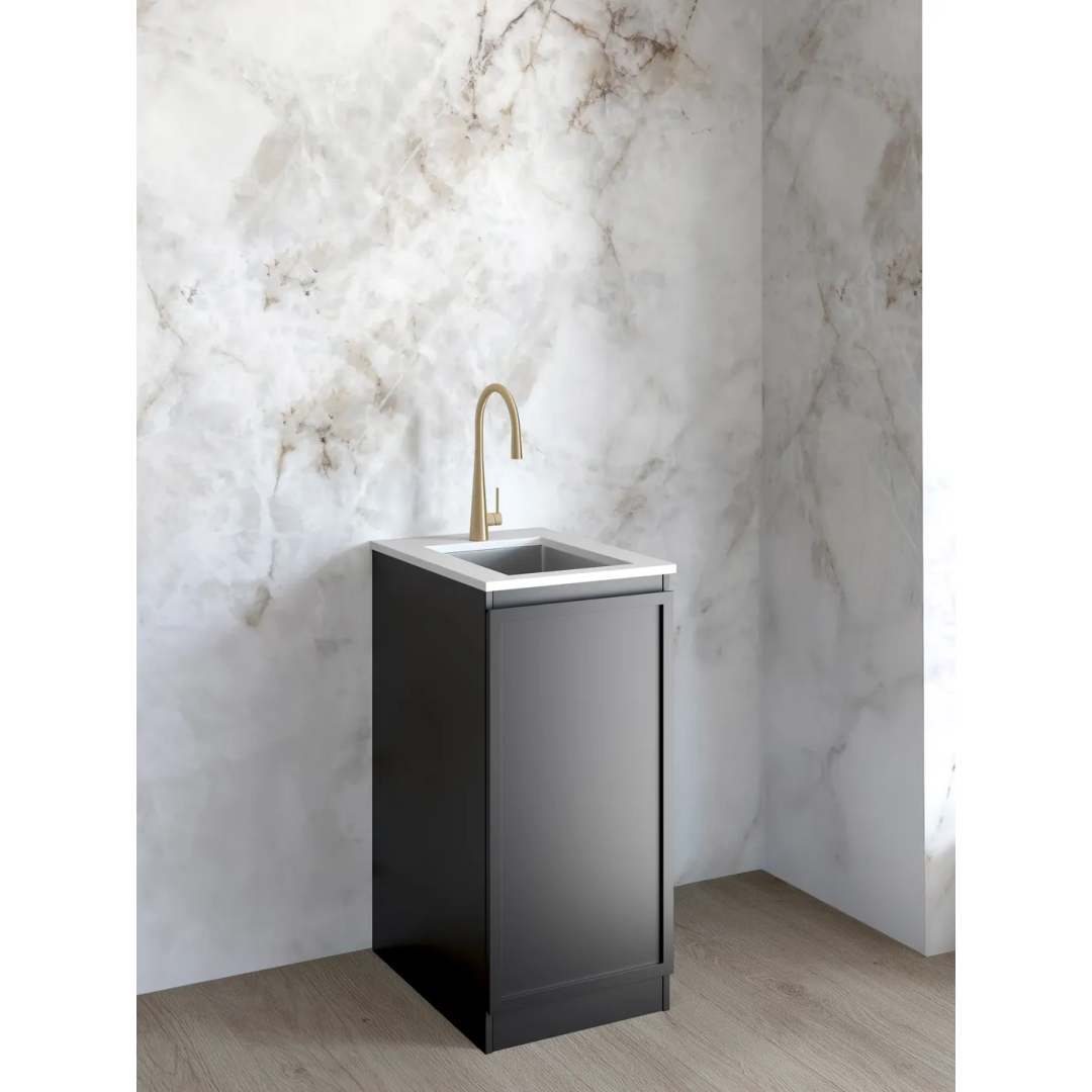 Otti Mini Laundry 430Mm Hampshire Black With Pure White Top