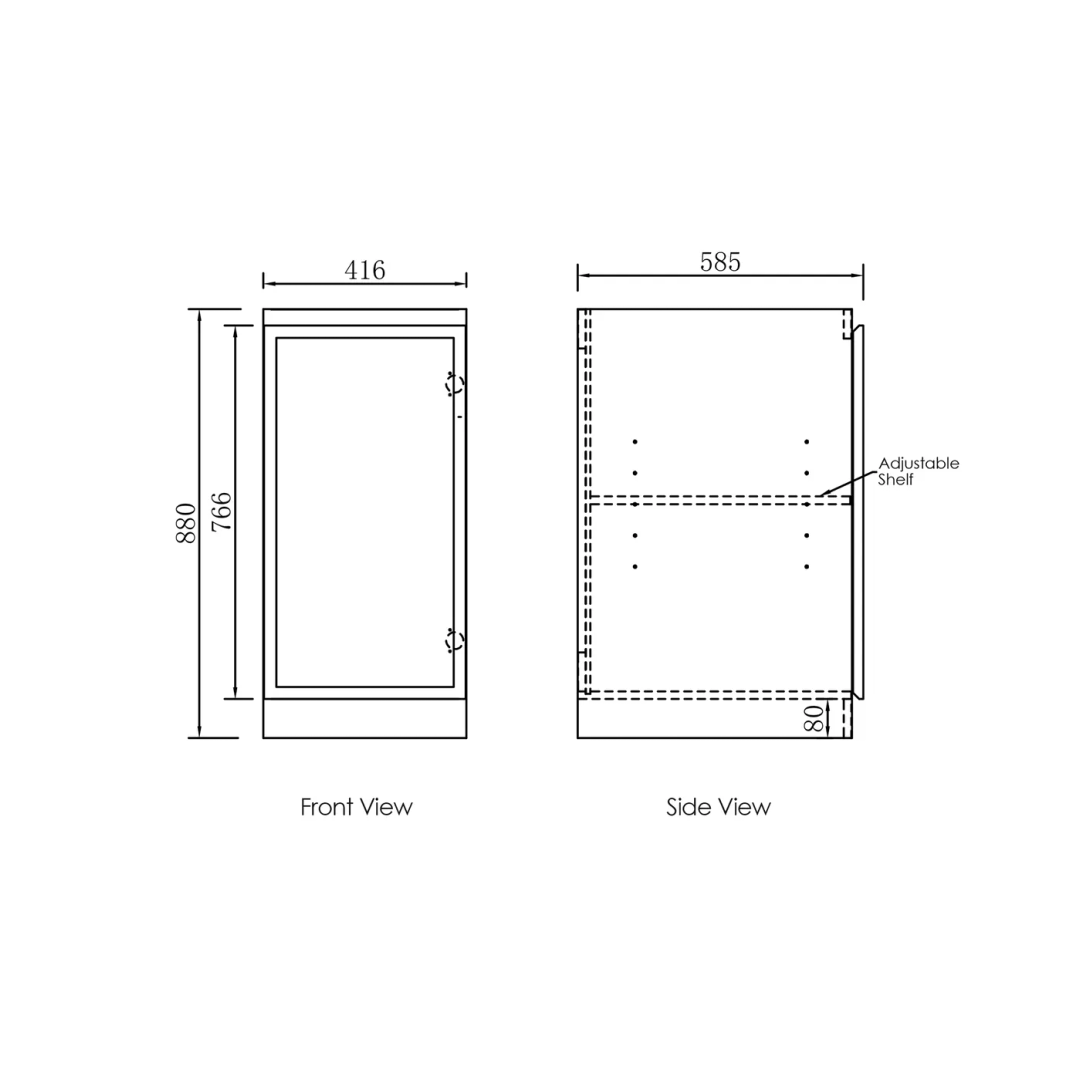 Otti Mini Laundry 430Mm Hampshire White With Pure White Top