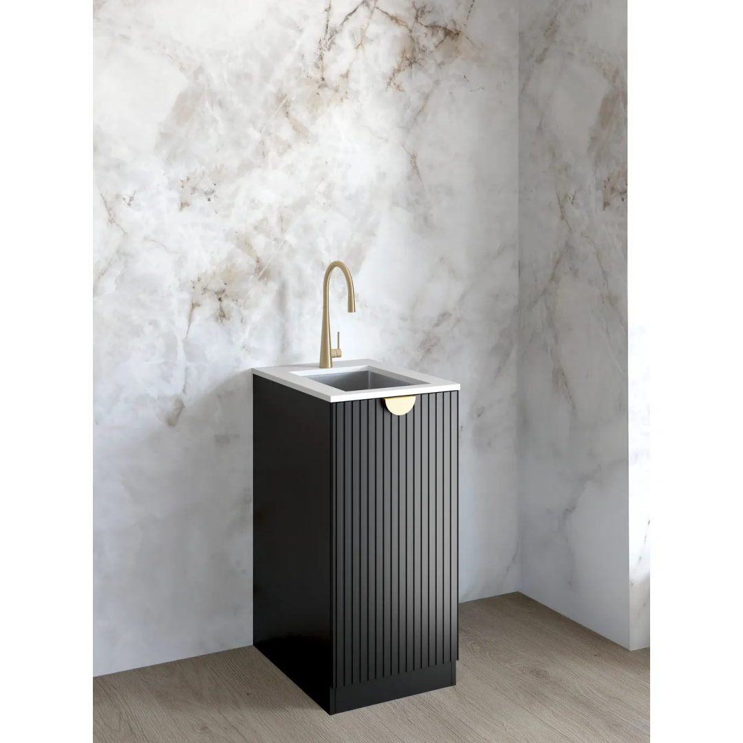 Otti Mini Laundry 430Mm Marlo Black With Pure White Top