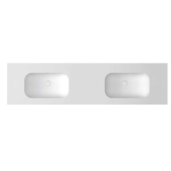 Otti Chloe 1800X467 Silk Matte White Top With Basin