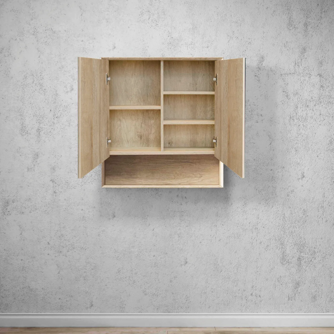 Otti Byron Natural Oak Plywood Shaving Cabinet 600X800X150 With Copper Free Mirrror