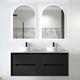 Otti Byron 1500 Black Oak Plywood Vanity With Carrara Stone Top No Taphole