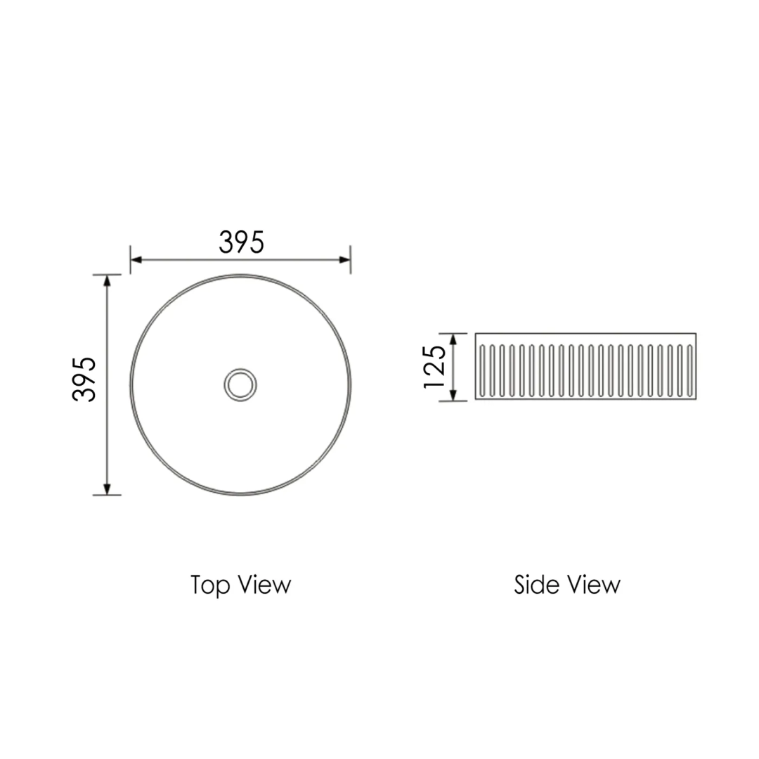 Otti Oxford 395X395X125 Round Gloss White Basin