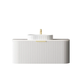 Otti Bondi 1200X460X450 W/Hung Satin White Fluted Vanity Pure White & Gold Handle