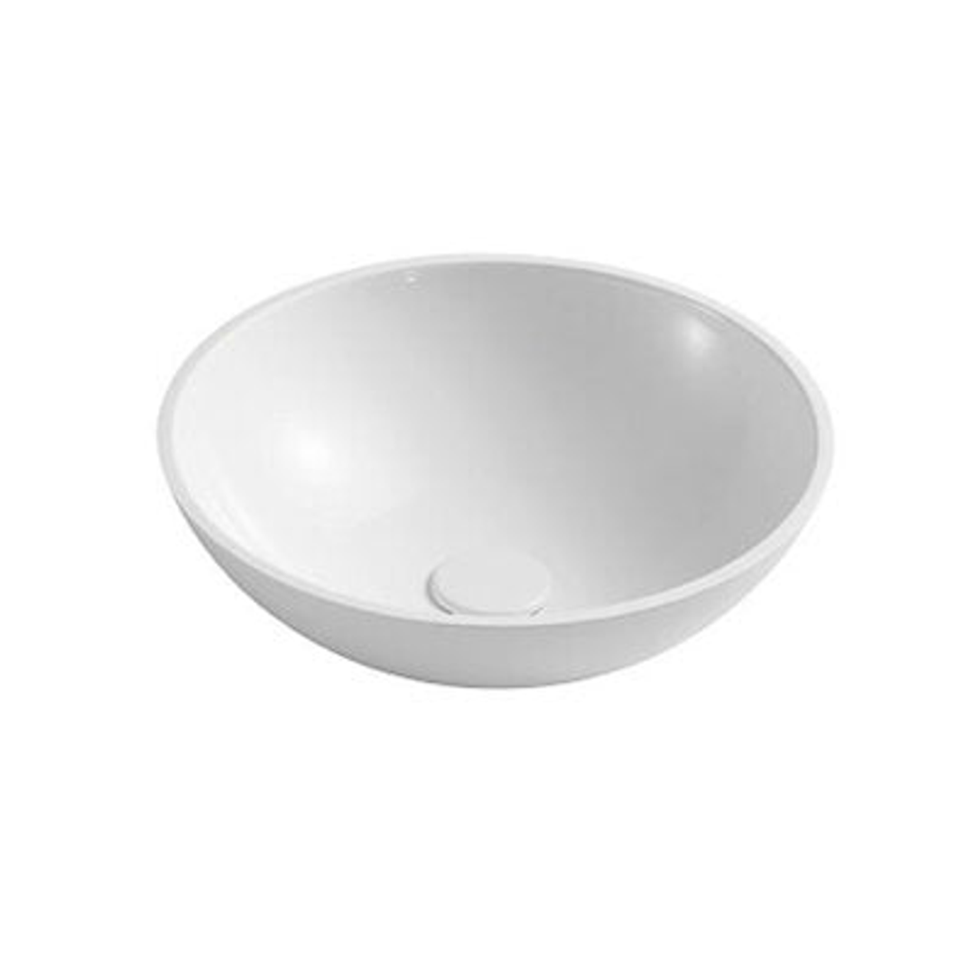 Bnk Naga Asb-03380-Wh Above Counter Basin 380 X 380 X 145mm Gloss White