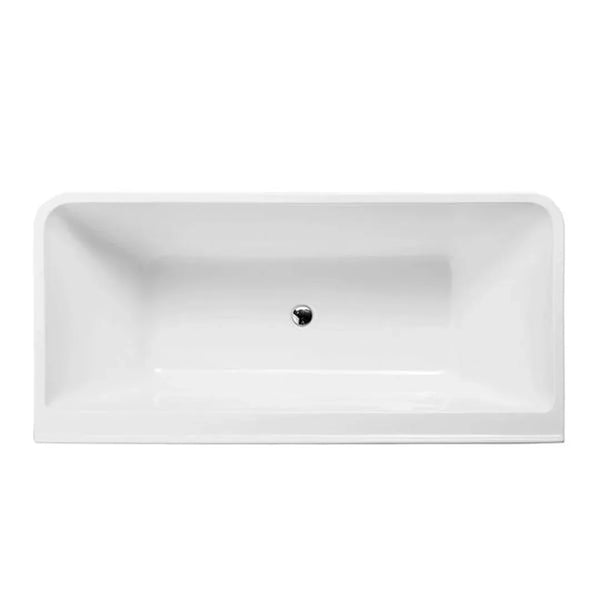 Aria Back To Wall Freestanding Bath White 1700mm - Burdens Plumbing