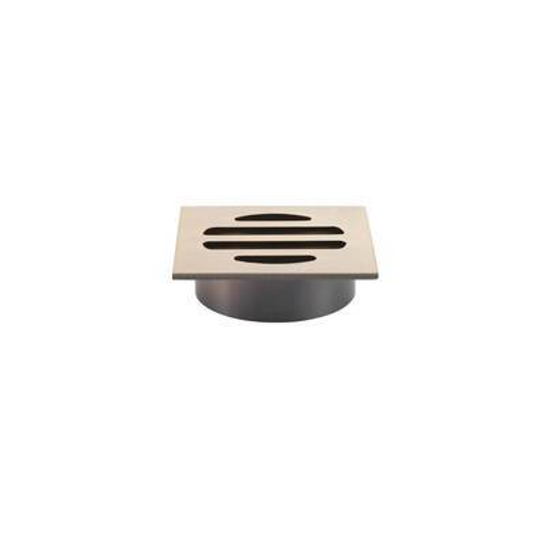 Meir Square Floor Grate Shower Drain 50mm Outlet Champagne Mp06-50-Ch