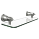 Fienza Lillian Glass Shelf Brushed Nickel 81007Bn
