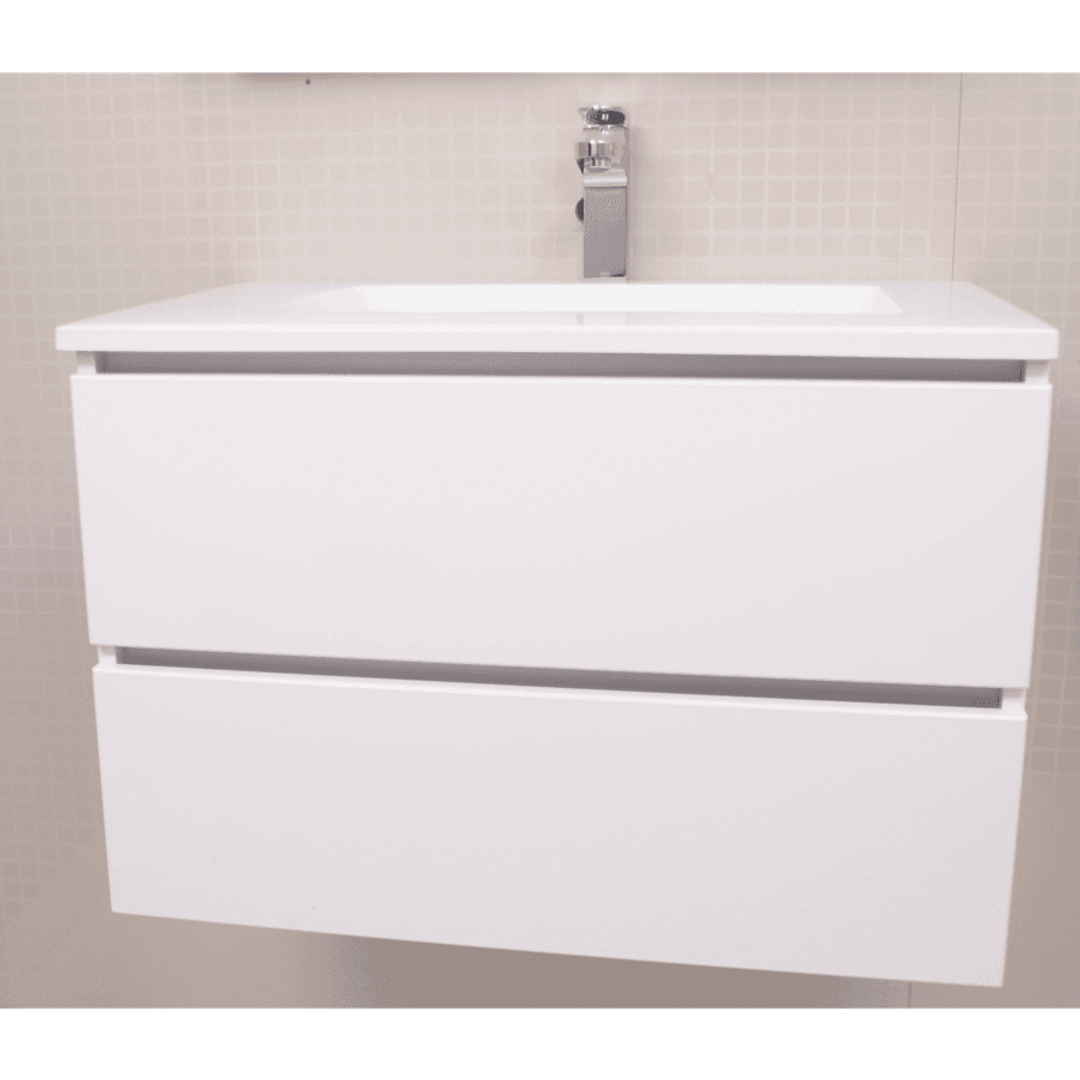 Rifco Platinum Double Drawer W/Hung Vanity Icon Top 900mm