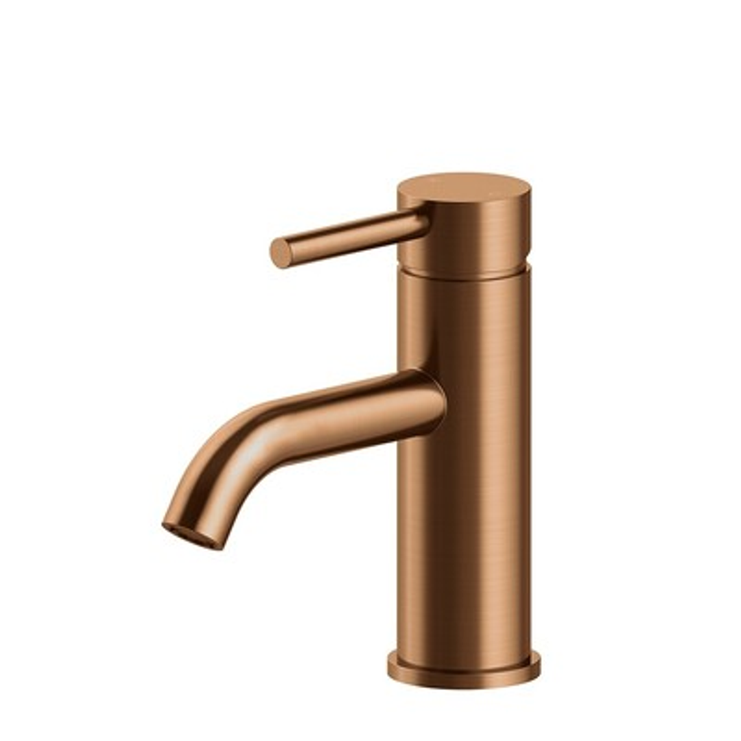 Axus Pin Lever Basin Mixer Brushed Rose Gold Pvd By Streamline