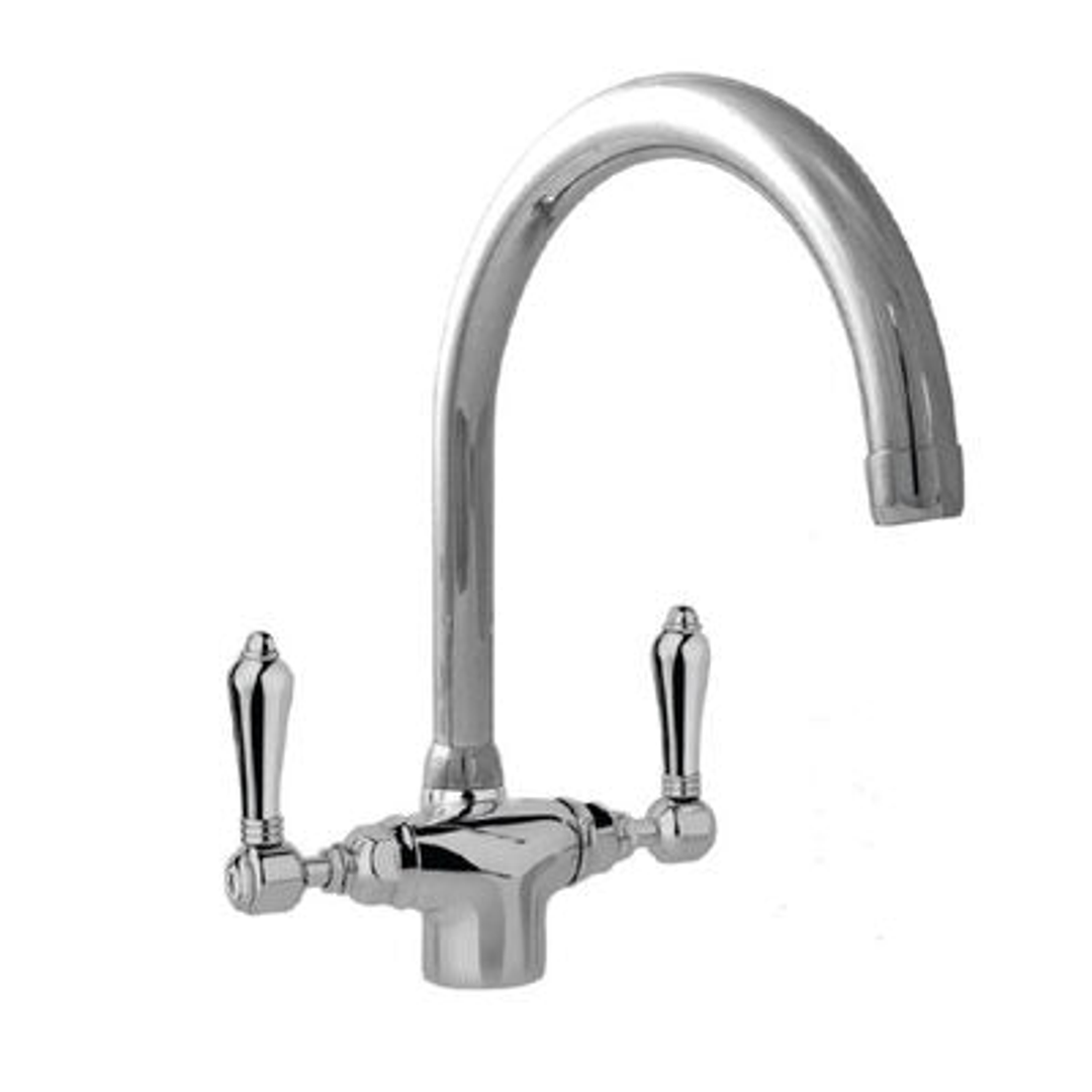 Canterbury Monoblock Twin Handle Gooseneck Sink Mixer Std