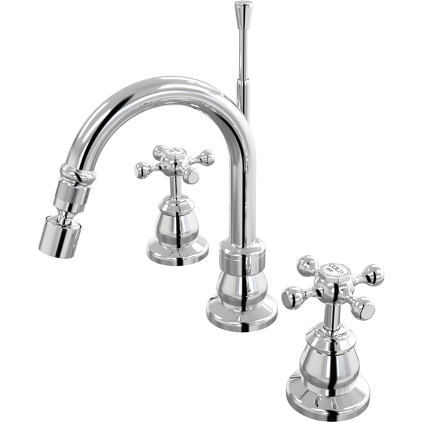 Par Tap Tudor Hob Bidet Set - 120mm  - Chrome