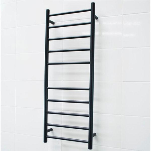Radiant Round 10 Bar Non-Heated Towel Ladder 430 X 1100 Matte Black