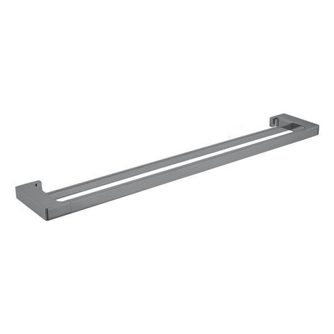 Nero Pearl/Vitra Double Towel Rail 800mm - Gun Metal Grey