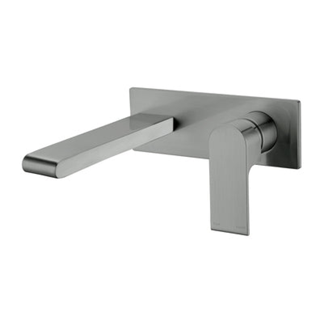 Nero Bianca Wall Basin Mixer - Gun Metal Grey