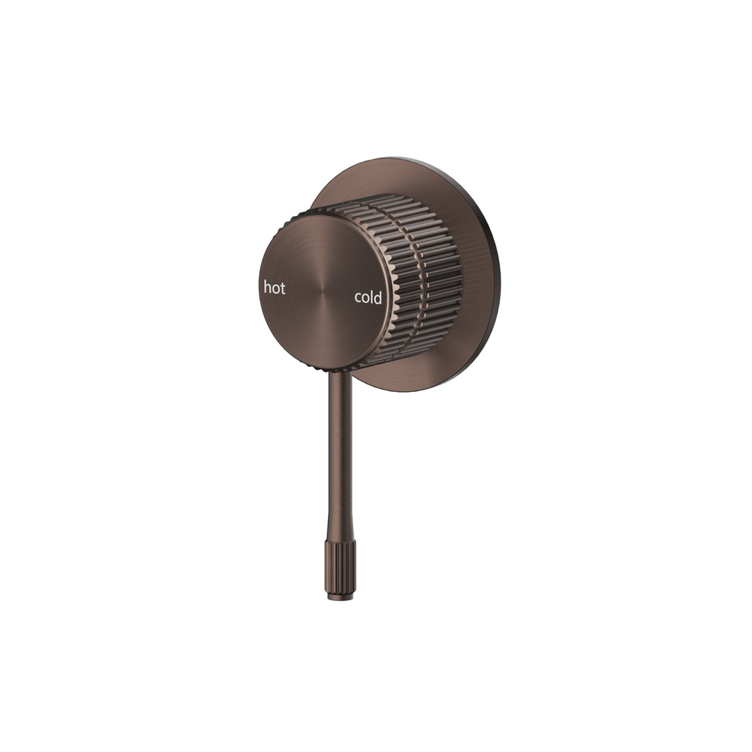 Bella Vista Mica Fluted Shower Mixer Dusk Bronze