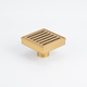 Radiant Slotted Square Shower Grate 100Mm X 74Mm Outlet Brushed Gold
