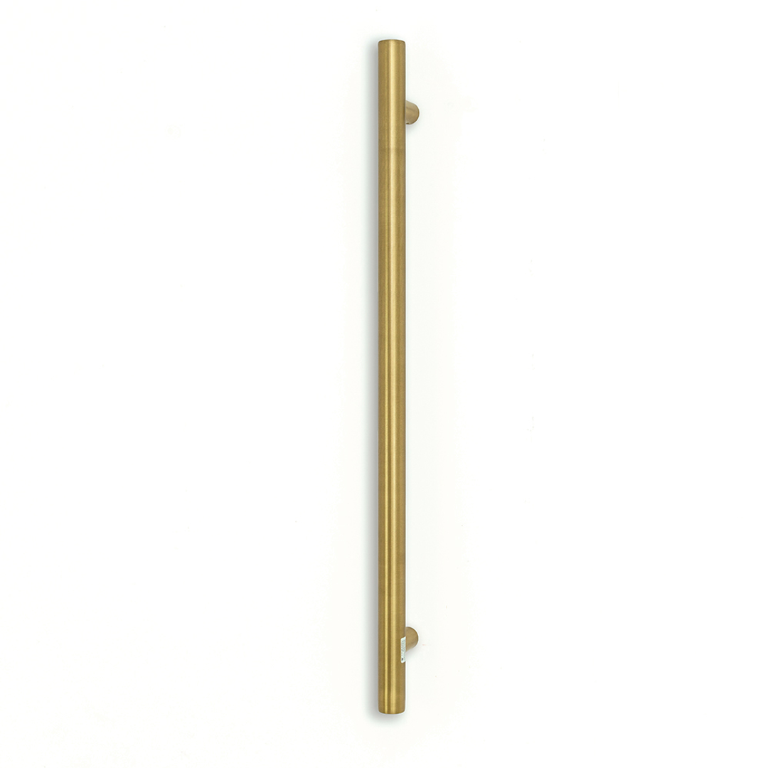 Radiant Brushed Gold Vertical 950Mm Round Non Heated Single Bar Towel Rail