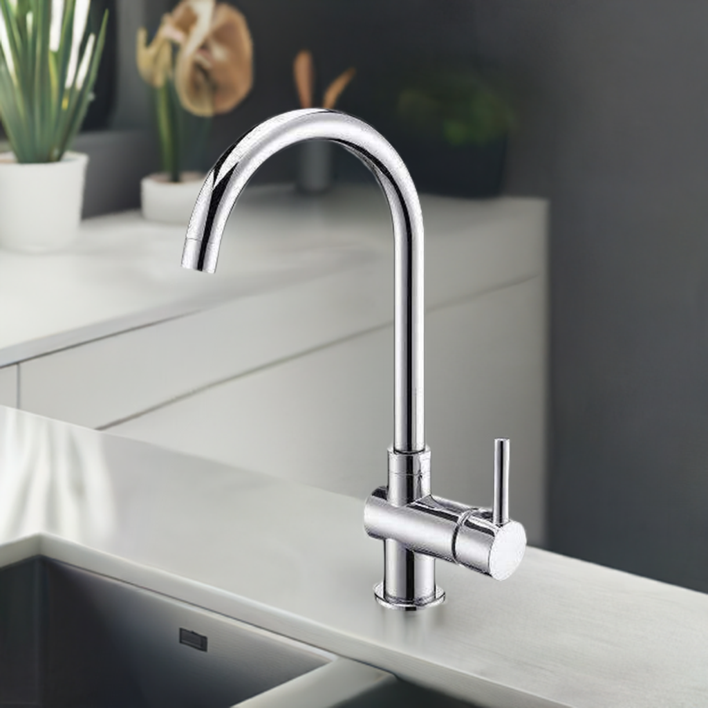 Aspire Spring Pin Lever Gooseneck Sink Mixer