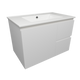 Timberline Nevada Quickship Vanity 750mm White Satin Centre Bowl 1 Tap Hole Alpha Top Wall Hung