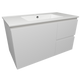 Timberline Nevada Quickship Vanity 900mm White Satin Centre Bowl 1 Tap Hole Alpha Top Wall Hung