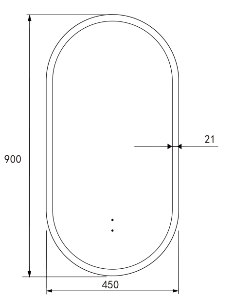 Aulic Beau Monde Oblong Led Mirror Brushed Gold