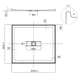 Oceano Stonelite Eco Base Centre Outlet Chrome Waste - 1200 X 900