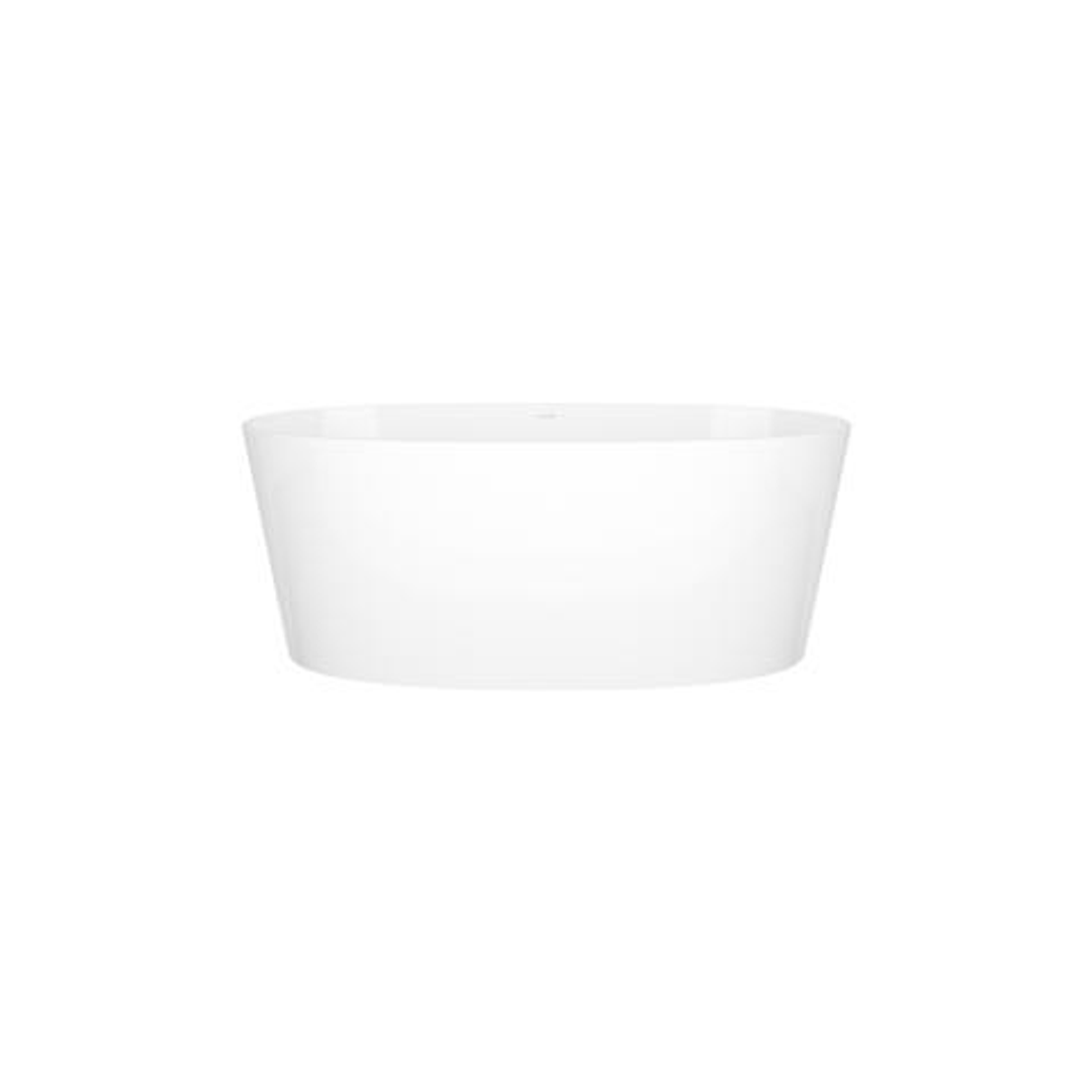 V+A Ios Freestanding Sit Bath No Overflow Quarrycast White 1511mm