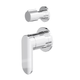 LINSOL Capo 2-Plate Wall Mixer With Divertor Trim Kit - Chrome