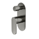 LINSOL Capo 1-Plate Wall Mixer With Divertor Trim Kit - Gunmetal