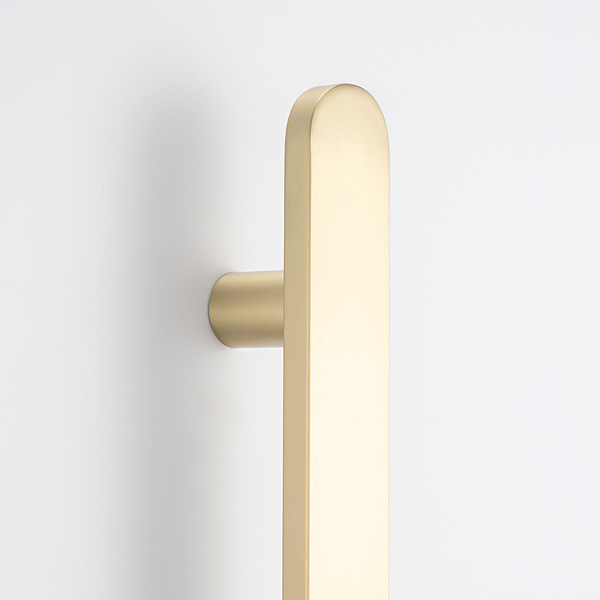 Radiant Light Gold Flat Profile Vertical 930Mm Non Heated Single Bar Towel Rail