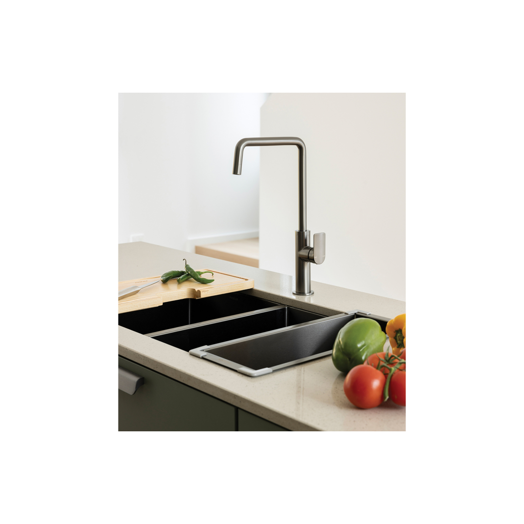 Phoenix 4000 Series Double Bowl Under / Over Sink Brushed Black