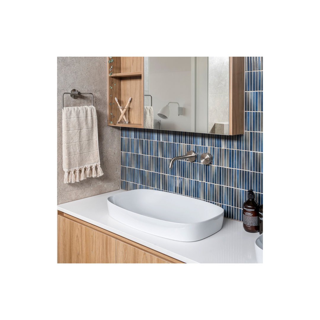 Phoenix Axia Wall Basin/Bath Curved Outlet Mixer Set 180mm Chrome