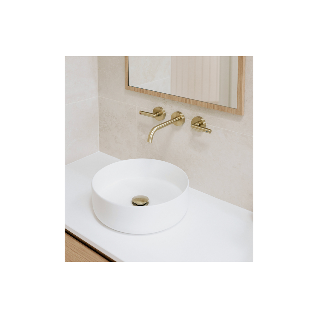 Phoenix Vivid Slimline Plus Lever Wall Top Assemblies Brushed Gold