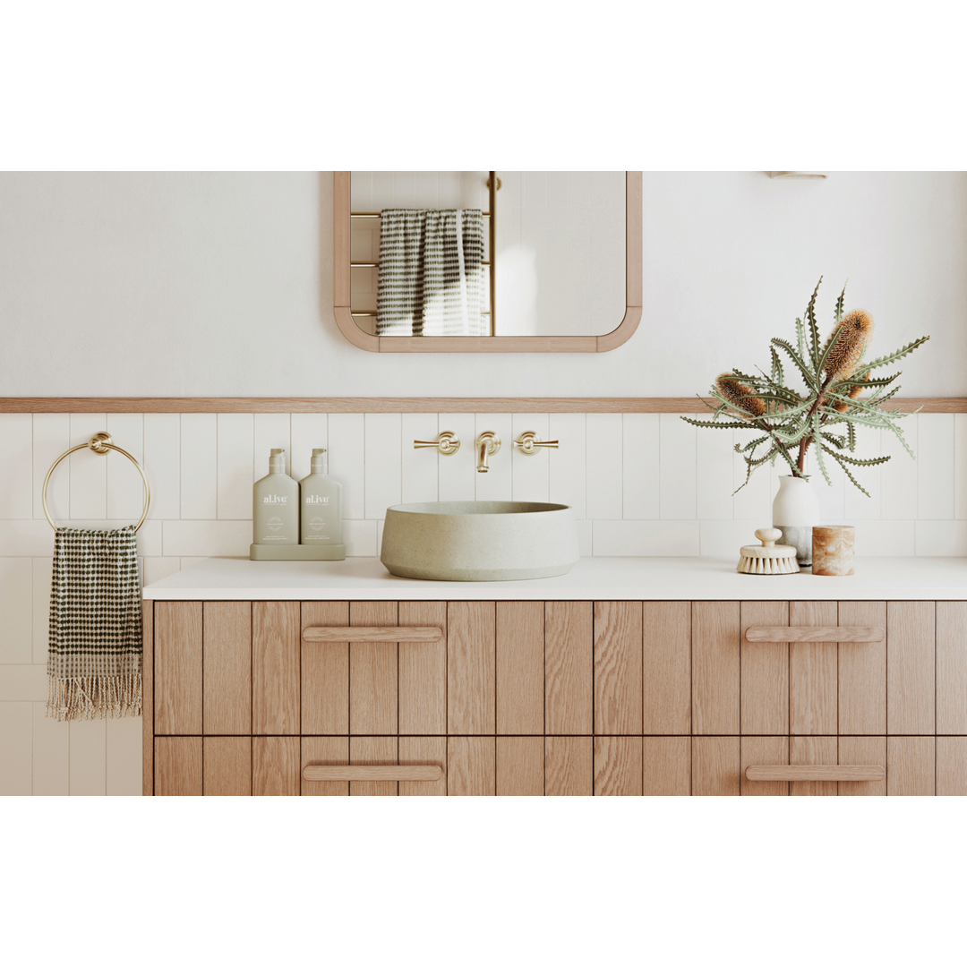 Phoenix Cromford Wall Basin / Bath Tap Set Brushed Gold