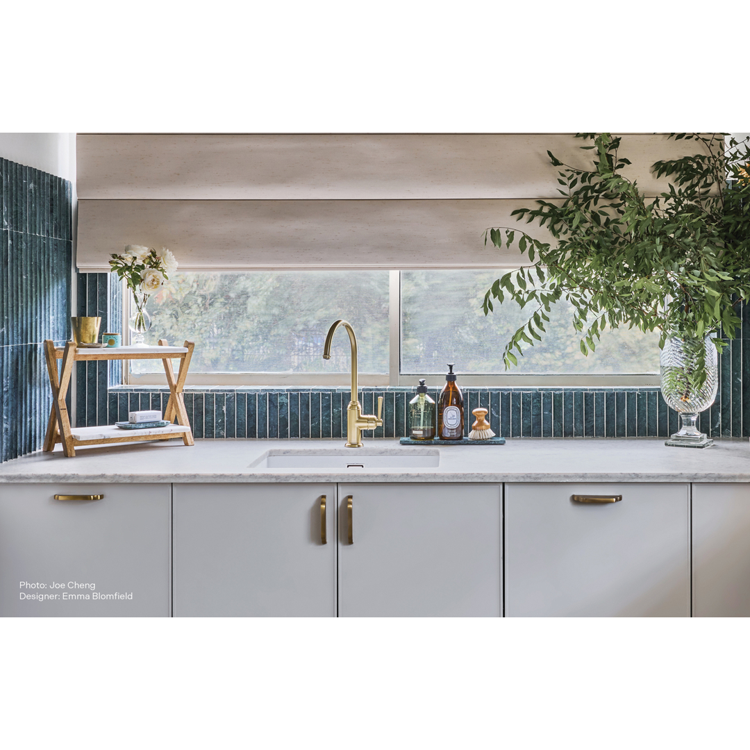 Phoenix Cromford Side Lever Sink Mixer Brushed Gold