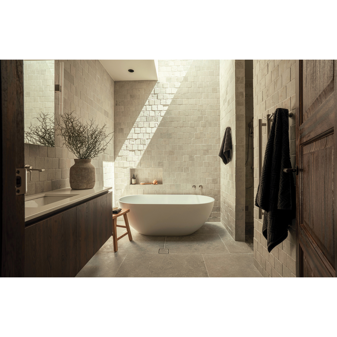 Phoenix Vask Switchmix Wall Basin / Bath Mixer Set 200Mm  Brushed Nickel