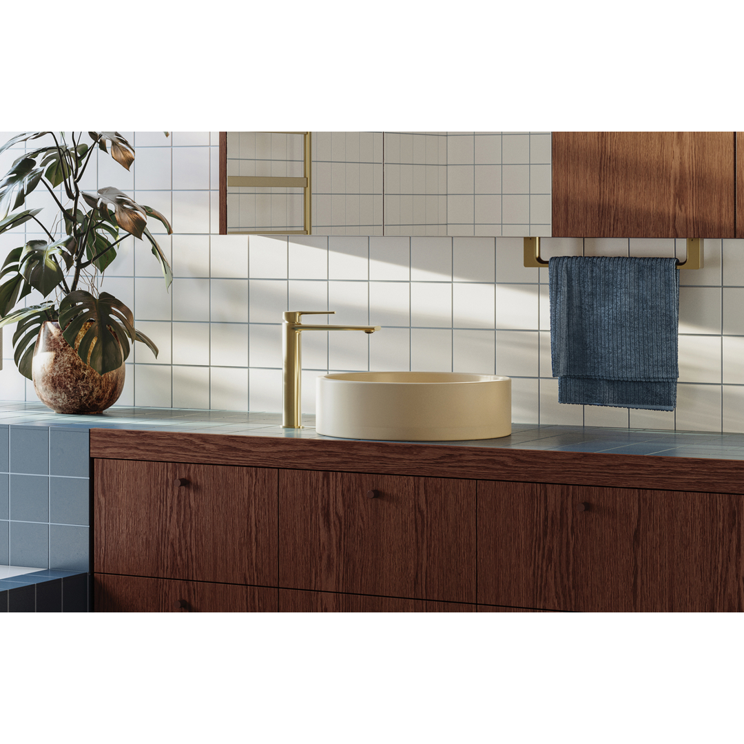 Phoenix Gloss Hand Towel Holder Rail Brushed Gold