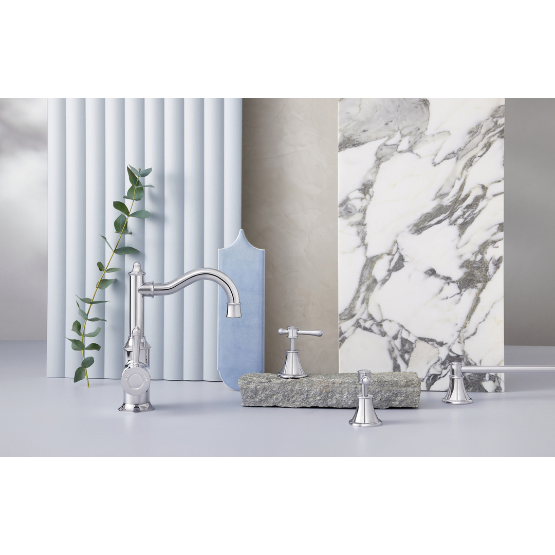 Phoenix Nostalgia Basin Mixer 160mm Shepherds Crook Chrome