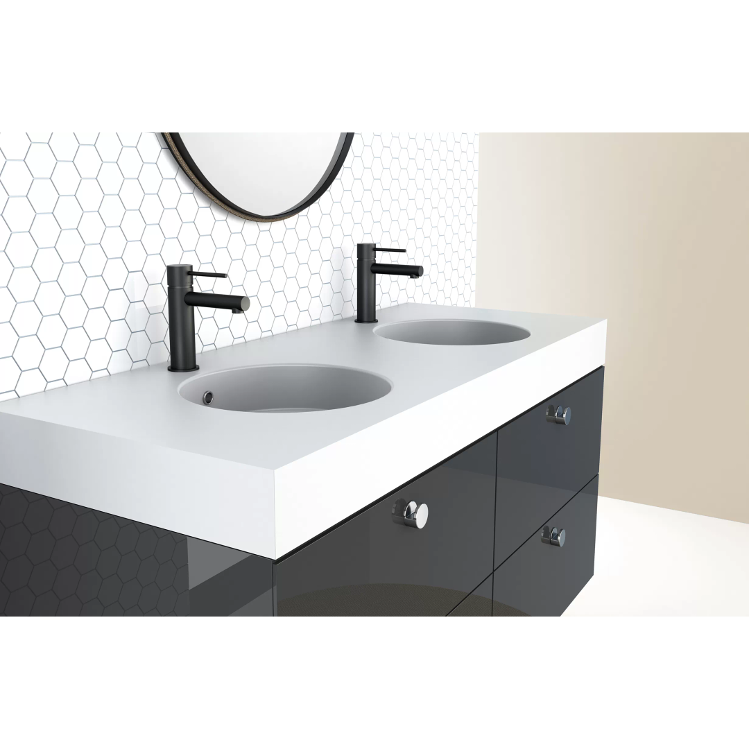 Phoenix Vivid Slimline Oval Basin Mixer Matte Black Vv770 Mb