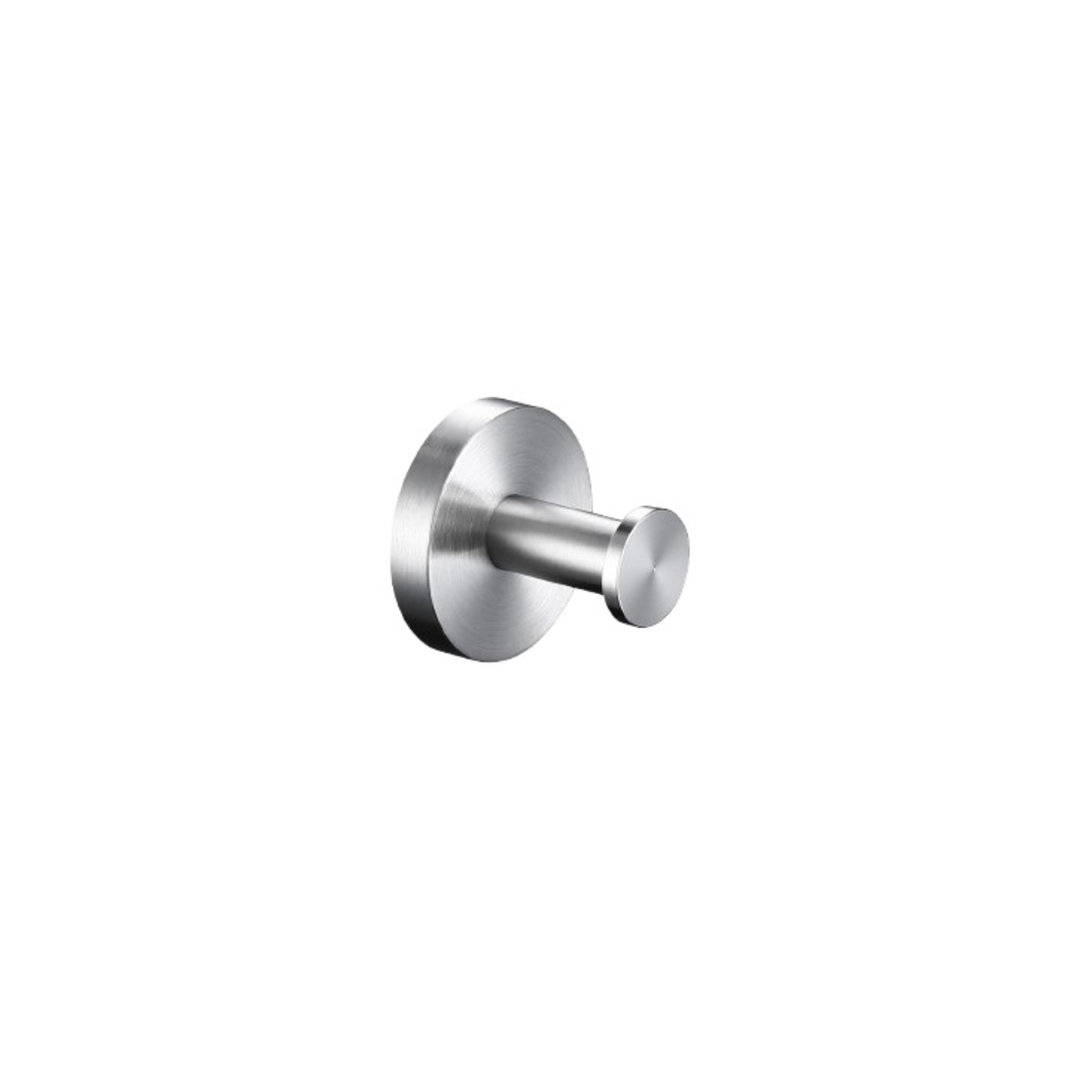 Linsol Lux S2 Single Robe Hook - Brushed Nickel