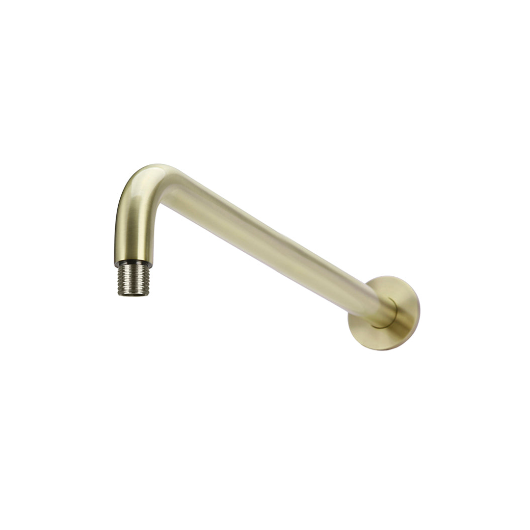 Meir Round Wall Shower Curved Arm 400Mm Tiger Bronze