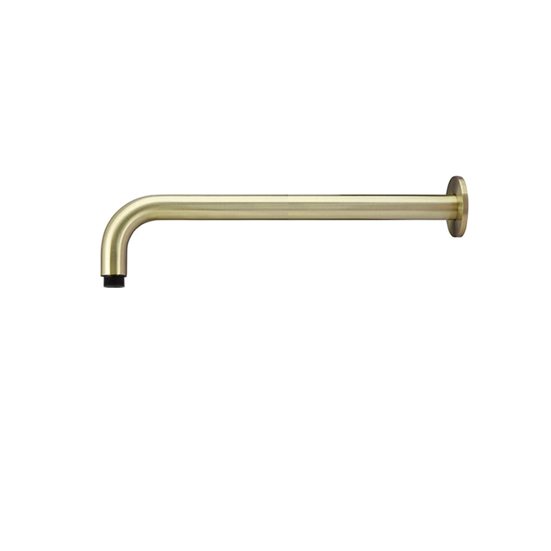 Meir Round Wall Shower Curved Arm 400Mm Tiger Bronze