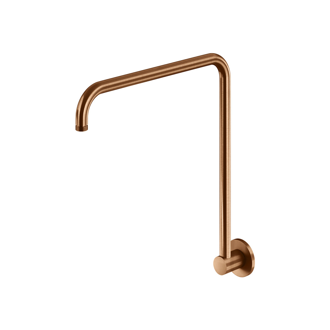 Meir High Rise Shower Arm Lustre Bronze