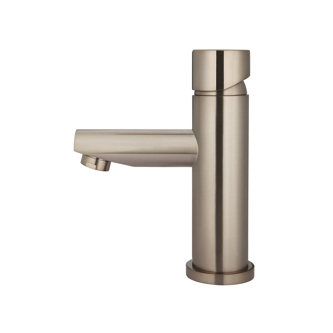 Meir Round Pinless Basin Mixer Champagne