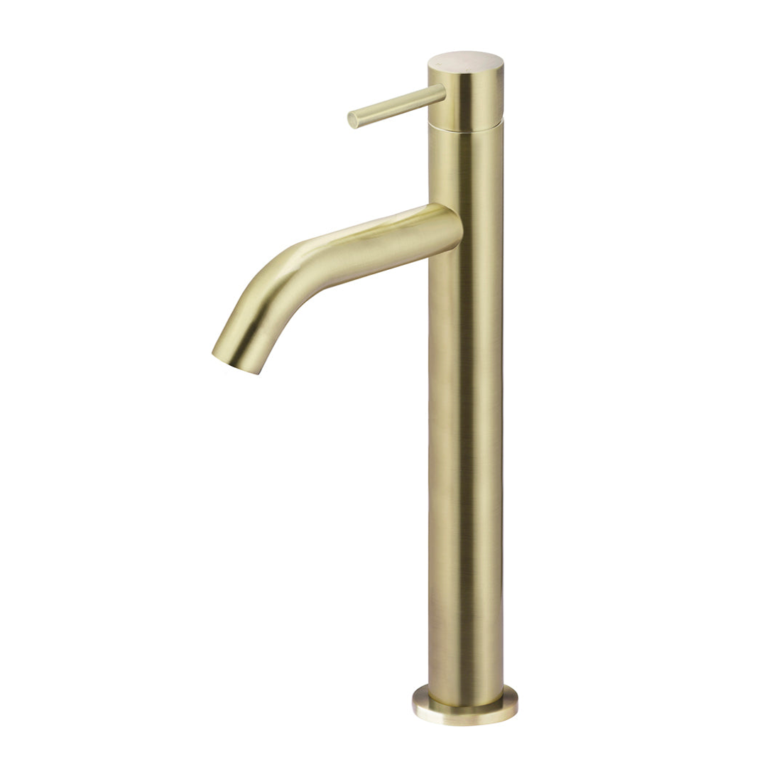 Meir Piccola Tall Basin Mixer Tap With 130Mm Spout Tiger Bronze