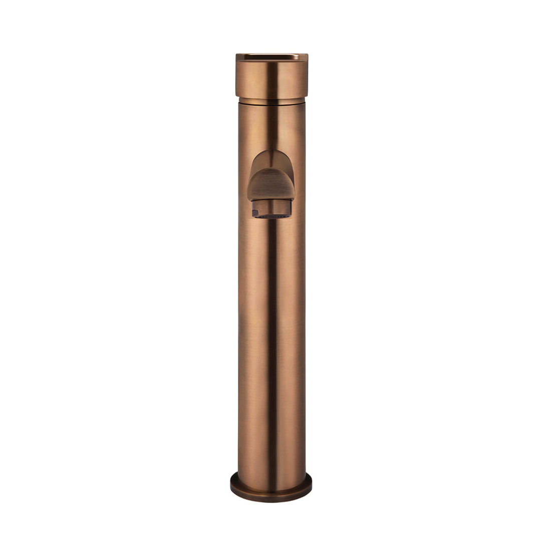Meir Round Paddle Tall Basin Mixer Lustre Bronze