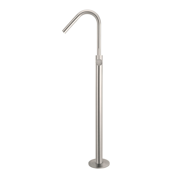 Meir Round Freestanding Bath Spout And Hand Shower Brushed Nickel