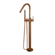 Meir Round Freestanding Bath Spout And Hand Shower Lustre Bronze